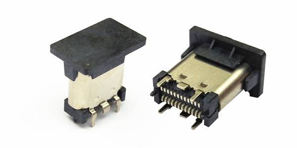 USB TYPE C母座 180度
