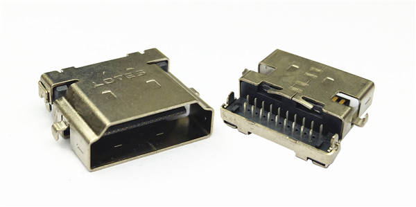 HDMI 反向沉板式 19P DIP型CH=0.225