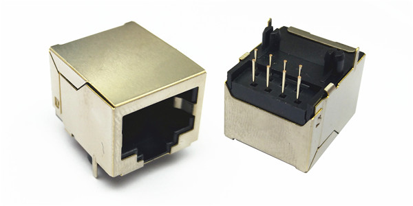 RJ45沉板4.2直脚左黄右绿 载带包装